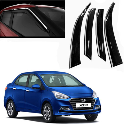 Ds enterprise For Non-convertibles Front, Rear Wind Deflector(Tinted HYUNDAI Xcent)