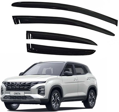 Kunj Autotech For Convertibles Front, Rear Wind Deflector(Tinted HYUNDAI Creta)