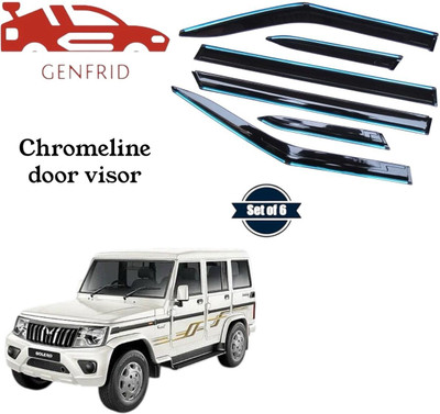 GENFRID For Non-convertibles Front, Rear Wind Deflector(Tinted Mahindra Bolero)