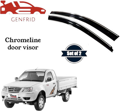 GENFRID For Non-convertibles Front, Rear Wind Deflector(Tinted Tata Yodha Pickup 4x4 Diesel)