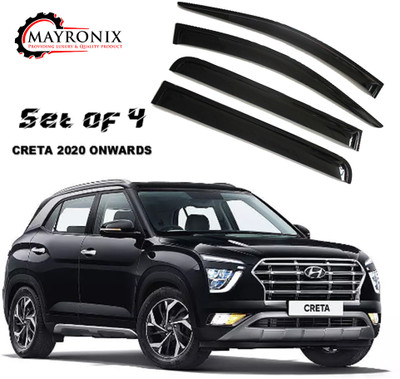 Mayronix For Non-convertibles Front, Rear Wind Deflector(Tinted HYUNDAI Creta 1.6 E)