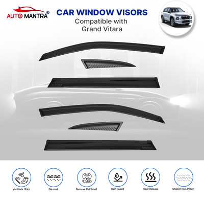 AUTOMANTRA For Non-convertibles Rear Wind Deflector(Tinted Maruti Grand Vitara)