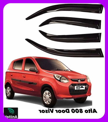 ANiiTEK For Non-convertibles Rear, Front Wind Deflector(Tinted Maruti Alto 800)