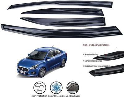 motobridge For Front, Rear Wind Deflector(Maruti New Dzire)