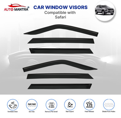 AUTOMANTRA For Non-convertibles Rear Wind Deflector(Tinted Tata Safari)