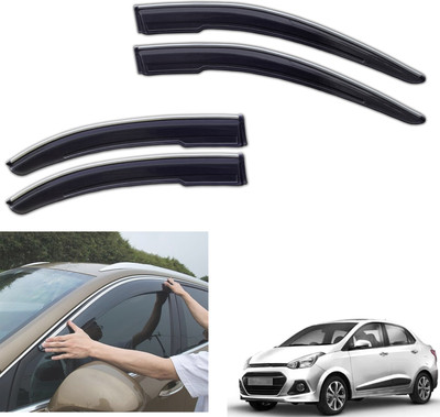 PEEPS STORE For Non-convertibles Front, Rear Wind Deflector(Tinted Hyundai Xcent)