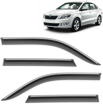 Kingsway For Non-convertibles Front, Rear Wind Deflector(Tinted Skoda Rapid)