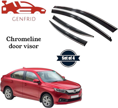 GENFRID For Non-convertibles Rear, Front Wind Deflector(Tinted Honda Amaze E Diesel)