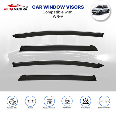 AUTOMANTRA For Non-convertibles Rear Wind Deflector(Tinted Honda WRV Exclusive Petrol)