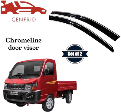 GENFRID For Non-convertibles Front, Rear Wind Deflector(Tinted MAHINDRA Supro LX 8 Str)