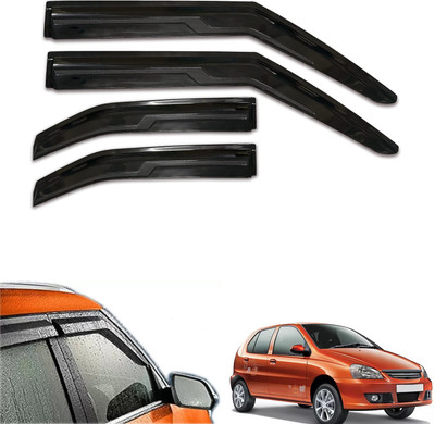 PEEPS STORE For Non-convertibles Front, Rear Wind Deflector(Tinted Tata Indica eV2 eLS)