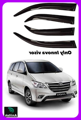 ANiiTEK For Non-convertibles Rear, Front Wind Deflector(Tinted Toyota Innova)