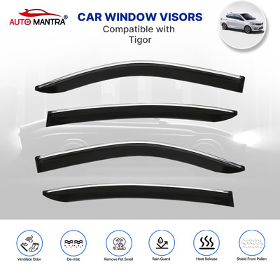 AUTOMANTRA For Non-convertibles Rear Wind Deflector(Tinted Tata Tigor)