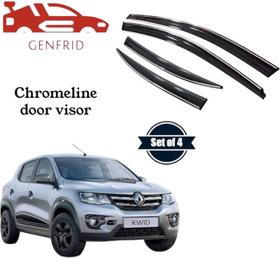 GENFRID For Non-convertibles Rear, Front Wind Deflector(Tinted Renault Kwid)