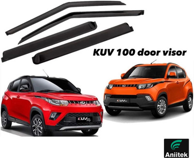 ANiiTEK For Rear, Front Wind Deflector(Tinted MAHINDRA KUV100, KUV100 mFALCON G80 K6 Plus)