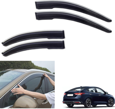 PEEPS STORE For Non-convertibles Front, Rear Wind Deflector(Tinted Hyundai Verna CRDi 1.6 EX)