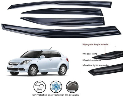 motobridge For Front, Rear Wind Deflector(Maruti Swift Dzire)