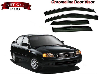 motobridge For Front, Rear Wind Deflector(Tinted Maruti Baleno)