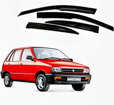 VKUNIVERSE For Non-convertibles Rear, Front Wind Deflector(Clear Maruti Alto 800)