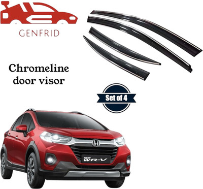 GENFRID For Non-convertibles Front, Rear Wind Deflector(Tinted Honda WRV Exclusive Diesel)