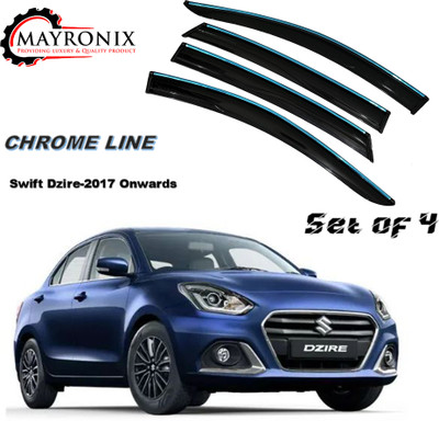 Mayronix For Non-convertibles Front, Rear Wind Deflector(Tinted Maruti Swift Dzire)