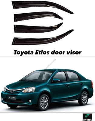 ANiiTEK For Non-convertibles Rear, Front Wind Deflector(Tinted Toyota Etios V)