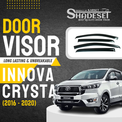 SHADESET For Convertibles Front, Rear Wind Deflector(Tinted Toyota Innova Crysta)