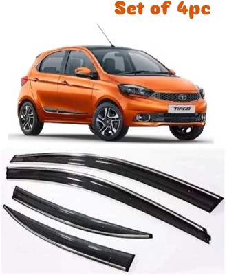 VKUNIVERSE For Non-convertibles Rear, Front Wind Deflector(Tinted Tata Tiago)