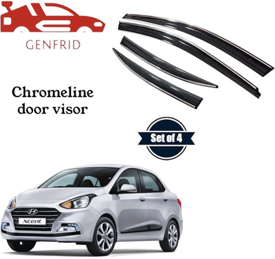 GENFRID For Non-convertibles Front, Rear Wind Deflector(Tinted HYUNDAI Xcent)