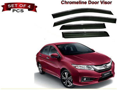 motobridge For Front, Rear Wind Deflector(Tinted Honda City i DTec E)