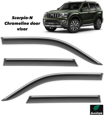 ANiiTEK For Non-convertibles Rear, Front Wind Deflector(Tinted MAHINDRA New Scorpio)