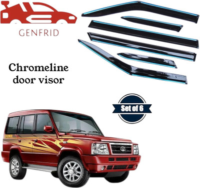 GENFRID For Non-convertibles Front, Rear Wind Deflector(Tinted Tata Sumo)