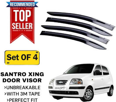 VIZOLT For Non-convertibles Front Wind Deflector(Tinted Hyundai Santro Xing 1.1L)