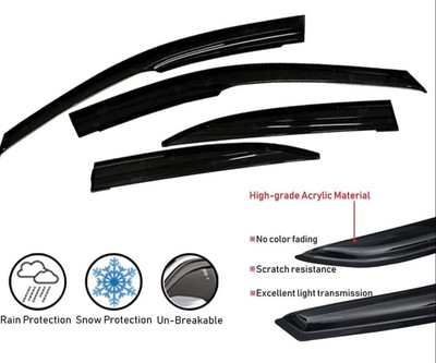 VIZOLT For Non-convertibles Front Wind Deflector(Tinted Mahindra Bolero)