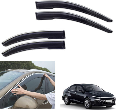 motobridge For Non-convertibles Front, Rear Wind Deflector(Tinted Hyundai Verna 1.6 VTVT AT SX)