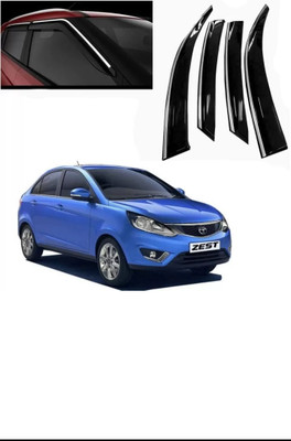 motobridge For Non-convertibles Rear, Front Wind Deflector(Clear Tata Zest)