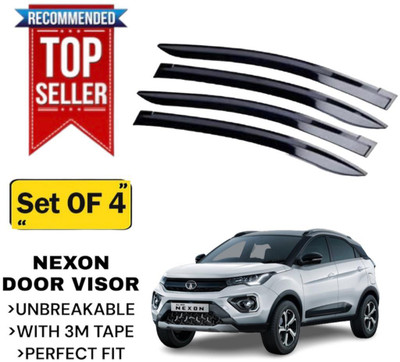 Kingway For Non-convertibles Front, Rear Wind Deflector(Tinted Tata Nexon)