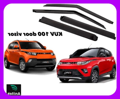 ANiiTEK For Rear, Front Wind Deflector(Tinted MAHINDRA KUV100, KUV100 mFALCON G80 K6 Plus)