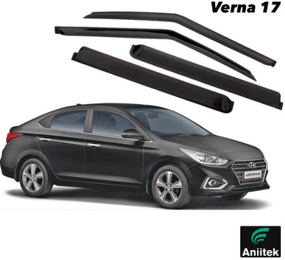 ANiiTEK For Non-convertibles Rear, Front Wind Deflector(Tinted Hyundai Verna)