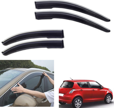 motobridge For Non-convertibles Front, Rear Wind Deflector(Tinted Maruti Swift LXI Option)