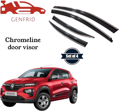 GENFRID For Non-convertibles Front Wind Deflector(Tinted Renault Kwid AMT)