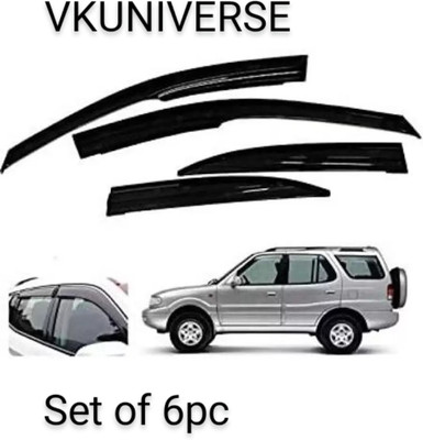 VKUNIVERSE For Non-convertibles Rear, Front Wind Deflector(Clear Tata Safari Storme)