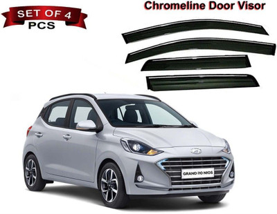 motobridge For Front, Rear Wind Deflector(Tinted Hyundai Grand I10 Nios Sportz AMT 1.2 Kappa VTVT)