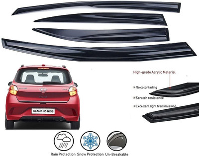 GAURIENTERPRIES For Front, Rear Wind Deflector(Tinted Hyundai Grand i10 Nios Magna Petrol)