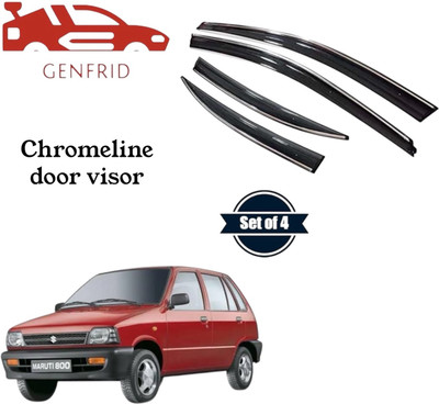 GENFRID For Non-convertibles Rear, Front Wind Deflector(Tinted Maruti 800)
