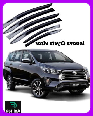 ANiiTEK For Non-convertibles Rear, Front Wind Deflector(Tinted Toyota Innova Crysta)