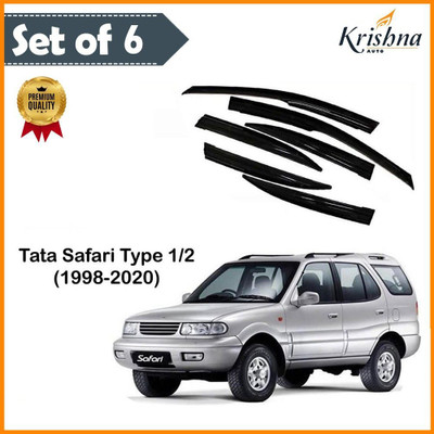 motobridge For Non-convertibles Front, Rear Wind Deflector(Tinted Tata Safari)