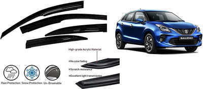motobridge For Front, Rear Wind Deflector(Tinted Maruti Baleno)