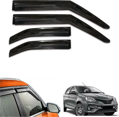 motobridge For Non-convertibles Front, Rear Wind Deflector(Tinted Toyota Etios Liva)