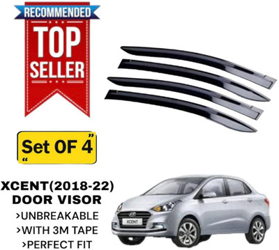 GENFRIDD For Non-convertibles Front Wind Deflector(Tinted Hyundai Xcent 1.1 CRDi Base)